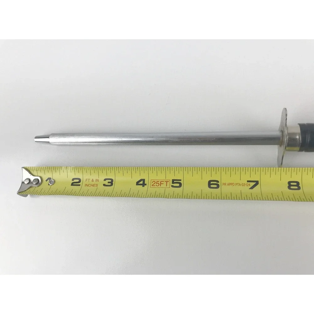 Unbranded Knife Sharpening Honing Steel Rod Kitchen Black‎ Composite Handle